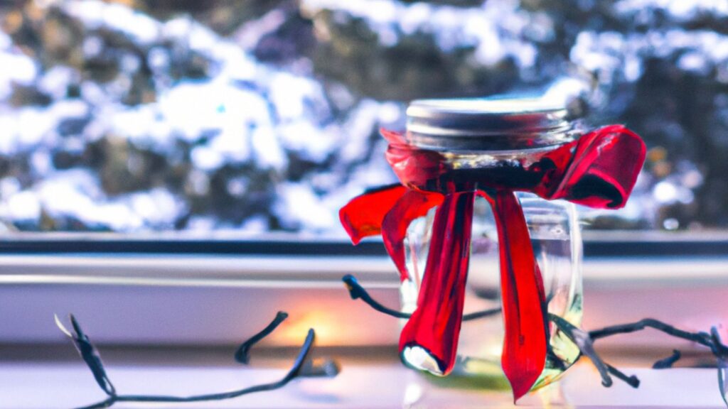 christmas mason jar lantern craft with fairy lights