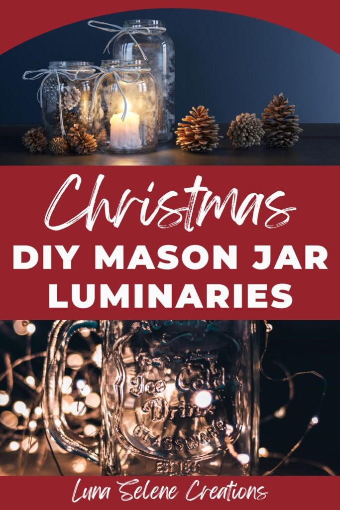 diy christmas mason jar luminaries holiday craft glass jar lantern ideas